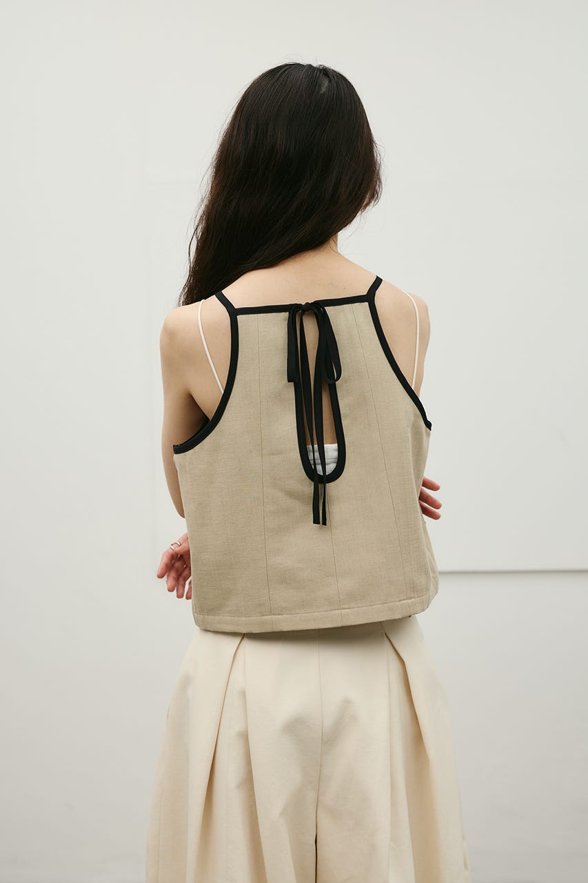 セットアップバイカラーキャミ BEG S