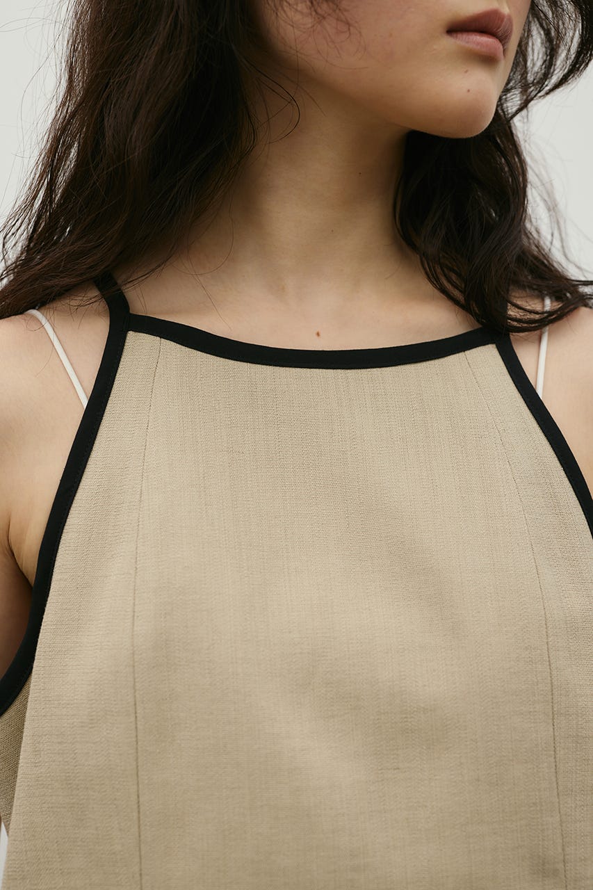 セットアップバイカラーキャミ BEG S