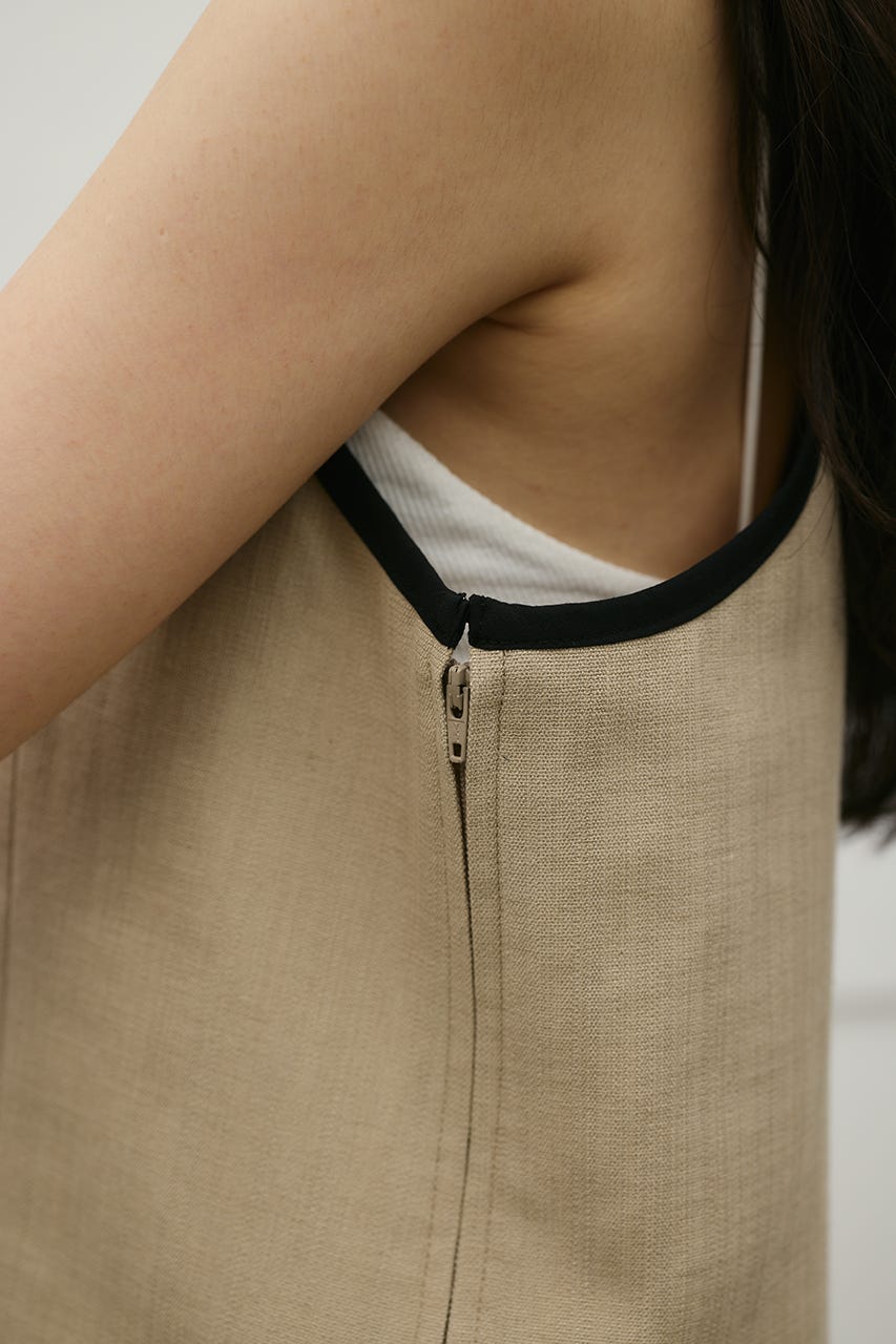 セットアップバイカラーキャミ BEG S