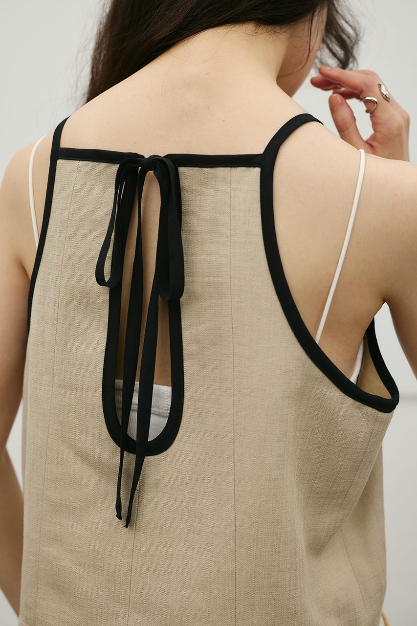 セットアップバイカラーキャミ BEG S