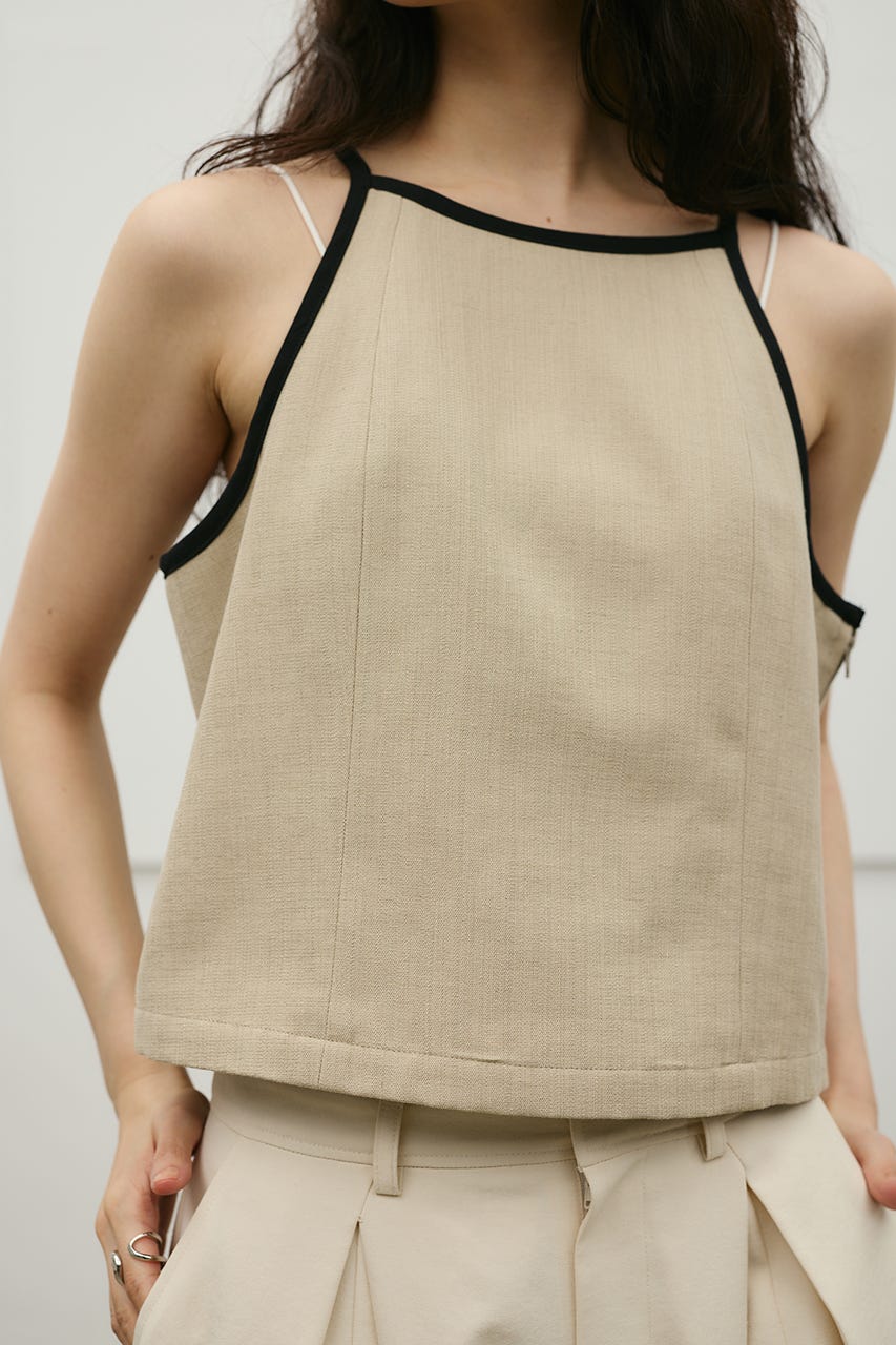 セットアップバイカラーキャミ BEG S