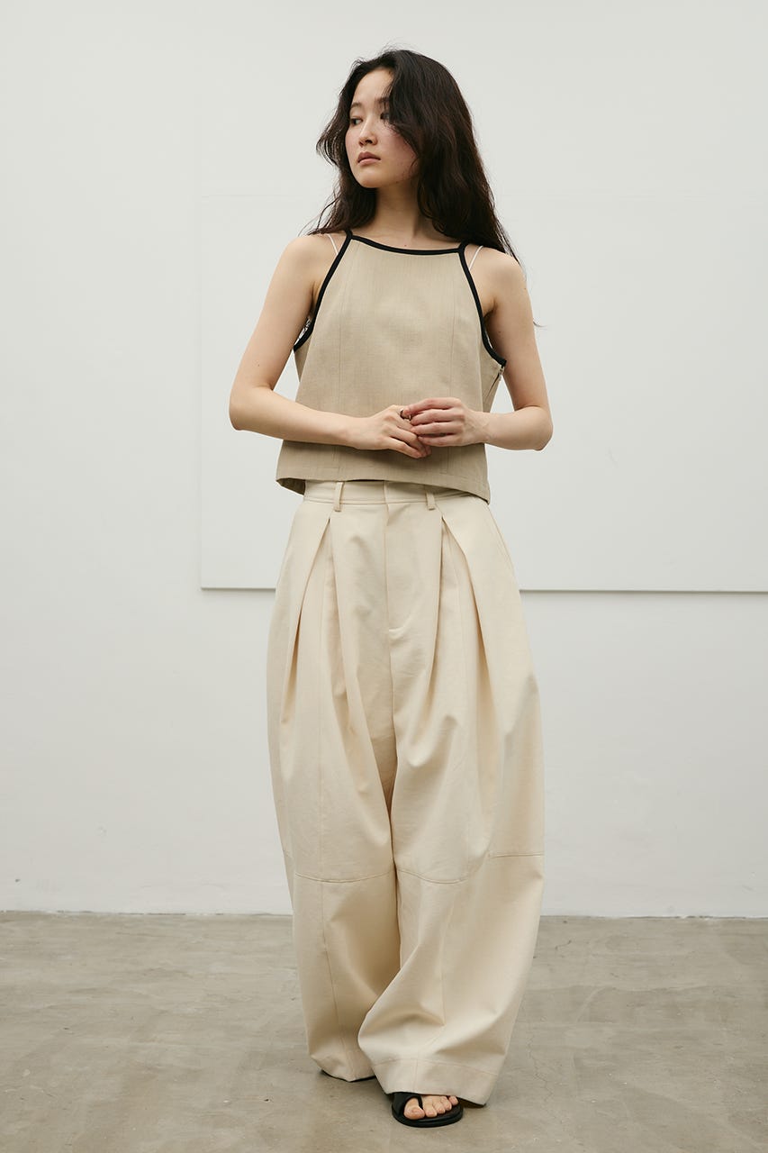 セットアップバイカラーキャミ BEG S