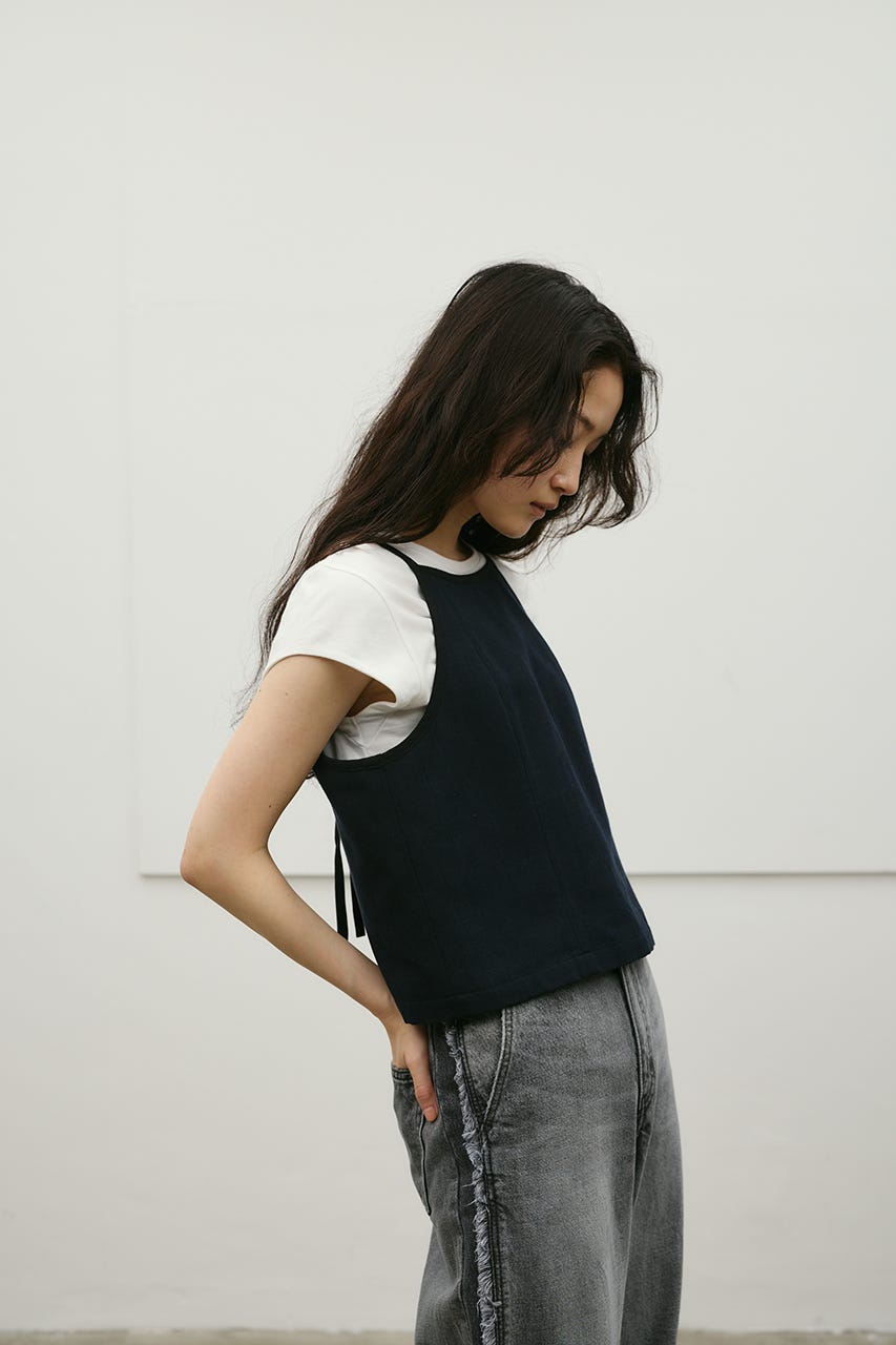 セットアップバイカラーキャミ NVY S