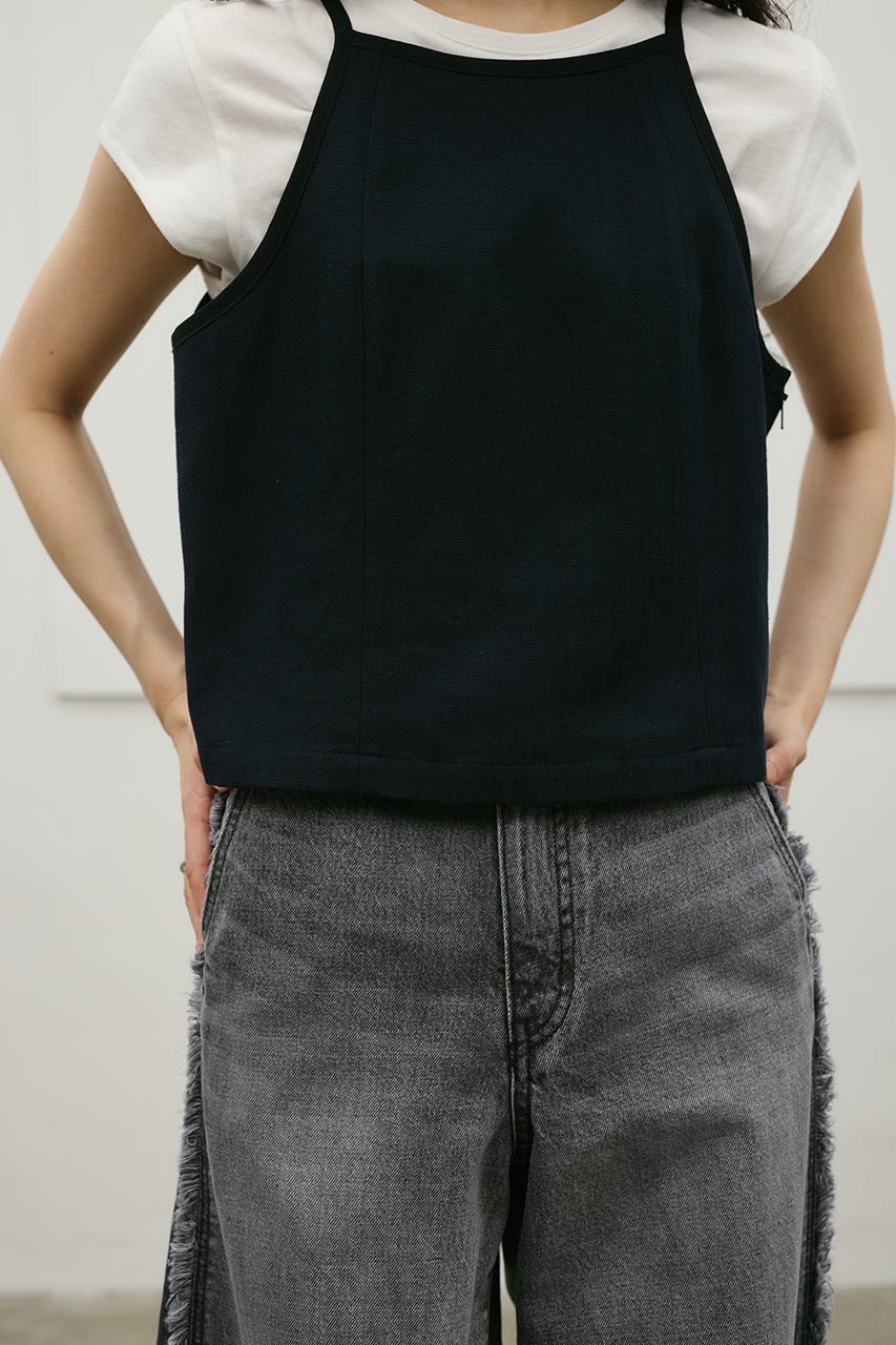 セットアップバイカラーキャミ NVY S