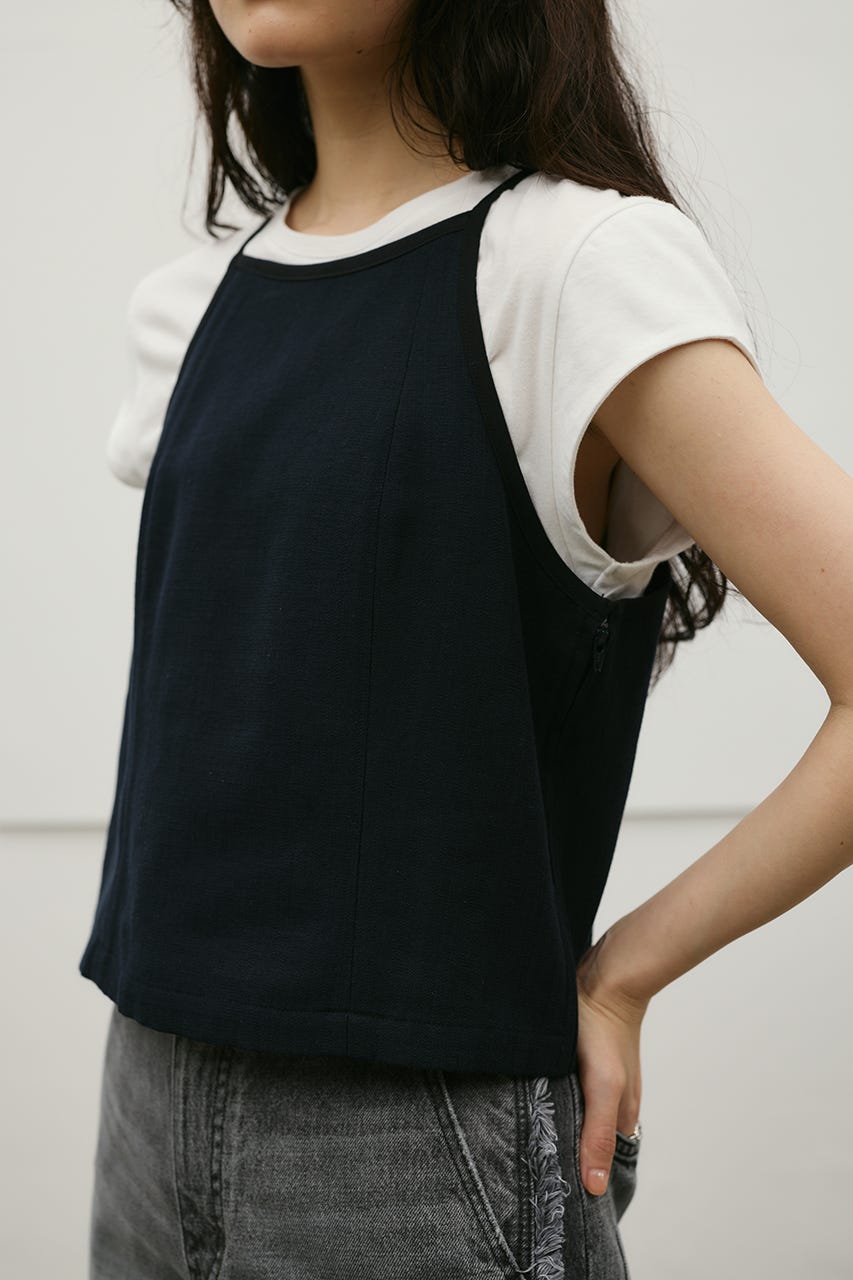 セットアップバイカラーキャミ NVY S