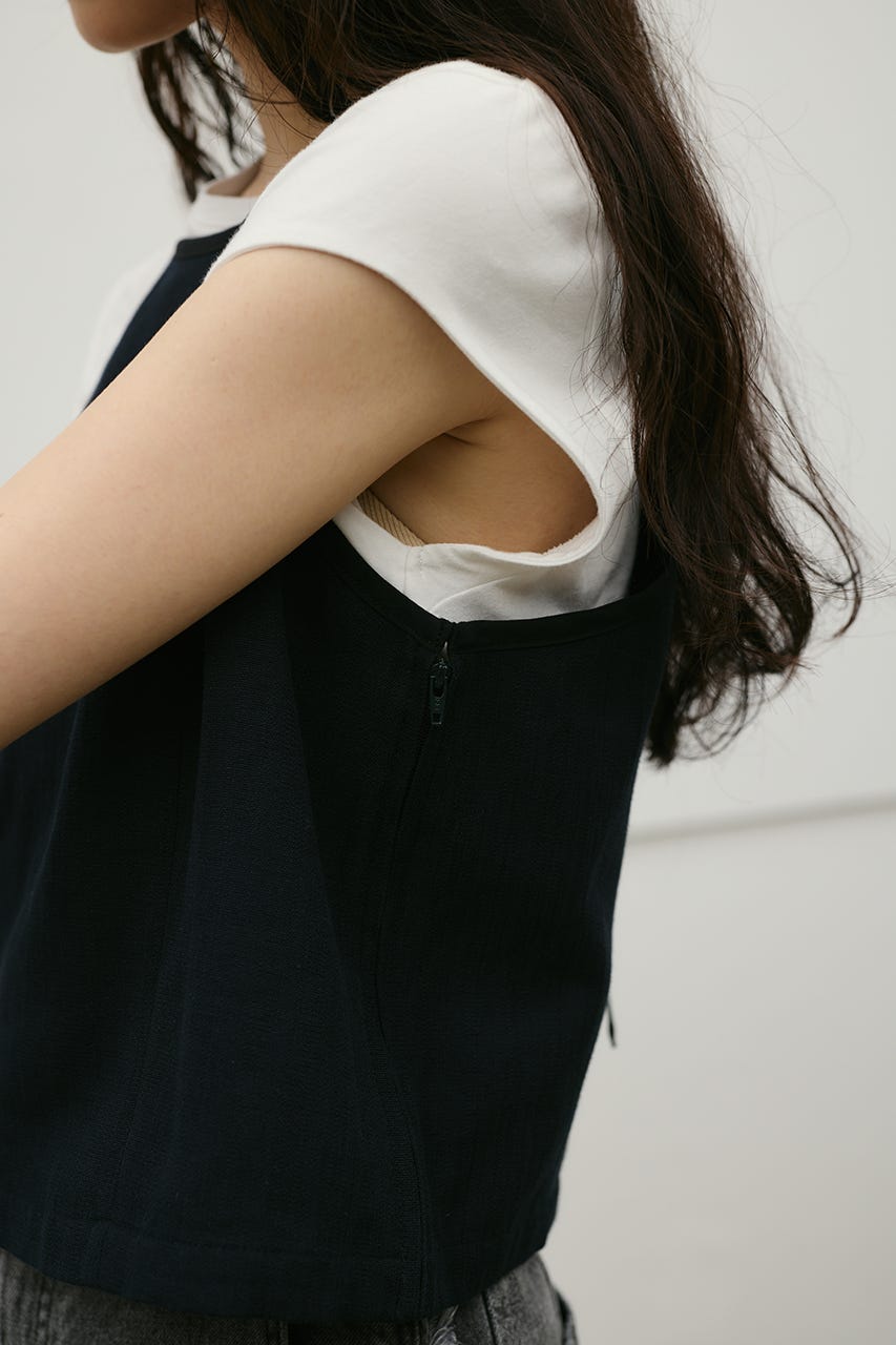 セットアップバイカラーキャミ NVY S