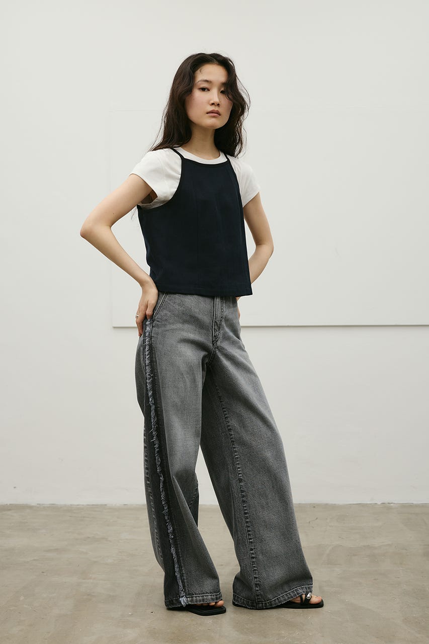 セットアップバイカラーキャミ NVY S