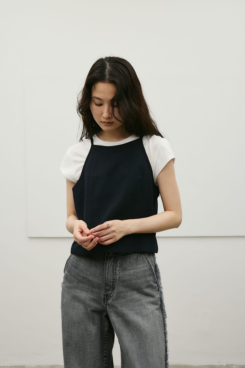 セットアップバイカラーキャミ NVY S