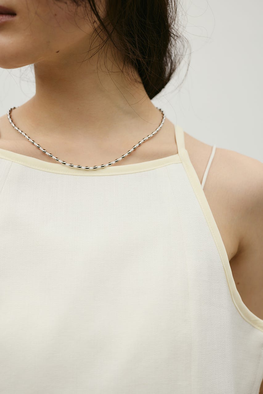 セットアップバイカラーキャミ WHT M