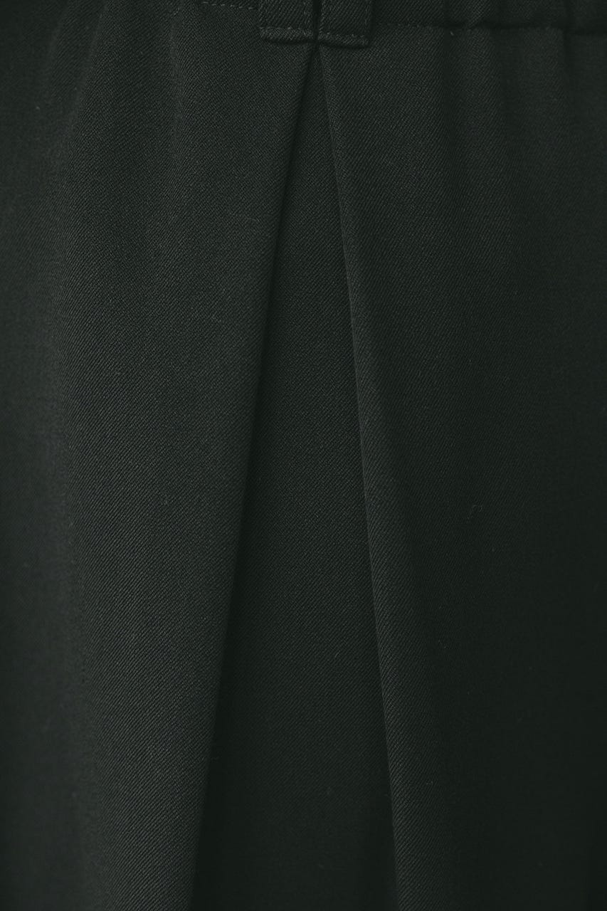 ハイウエストタックワイドパンツ BLK M