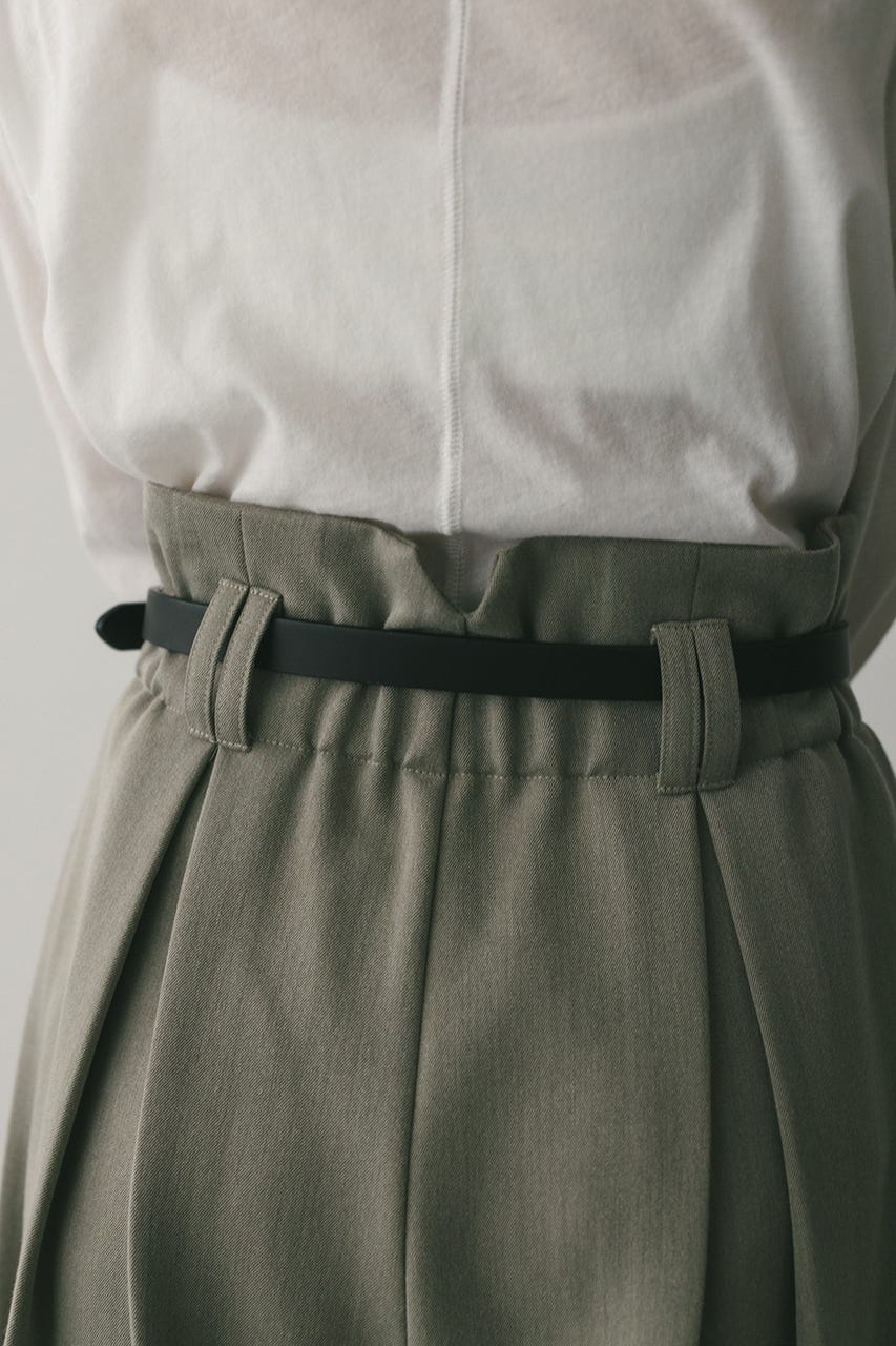 ハイウエストタックワイドパンツ L/BEG S