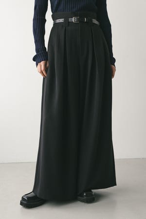 ハイウエストタックワイドパンツ