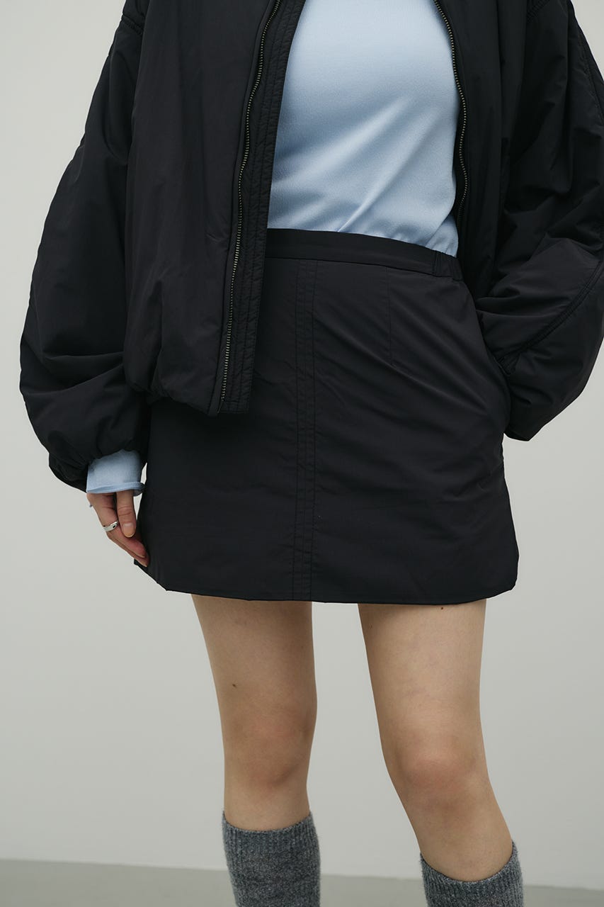 パディングミニスカート BLK S
