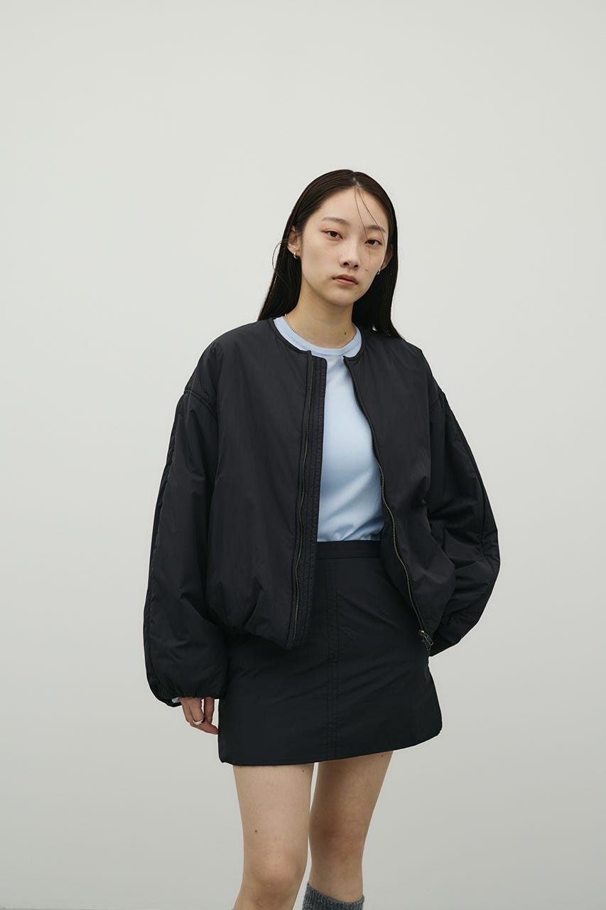 パディングミニスカート BLK S