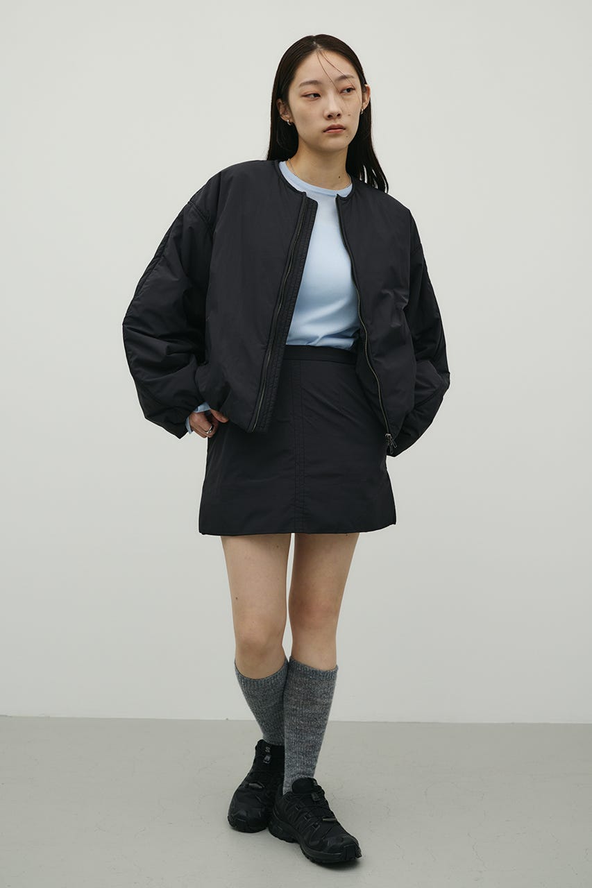 パディングミニスカート BLK S