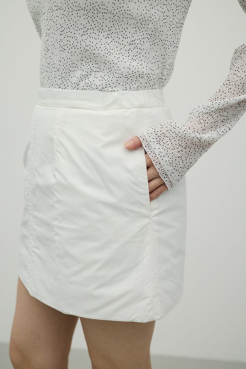 パディングミニスカート WHT S