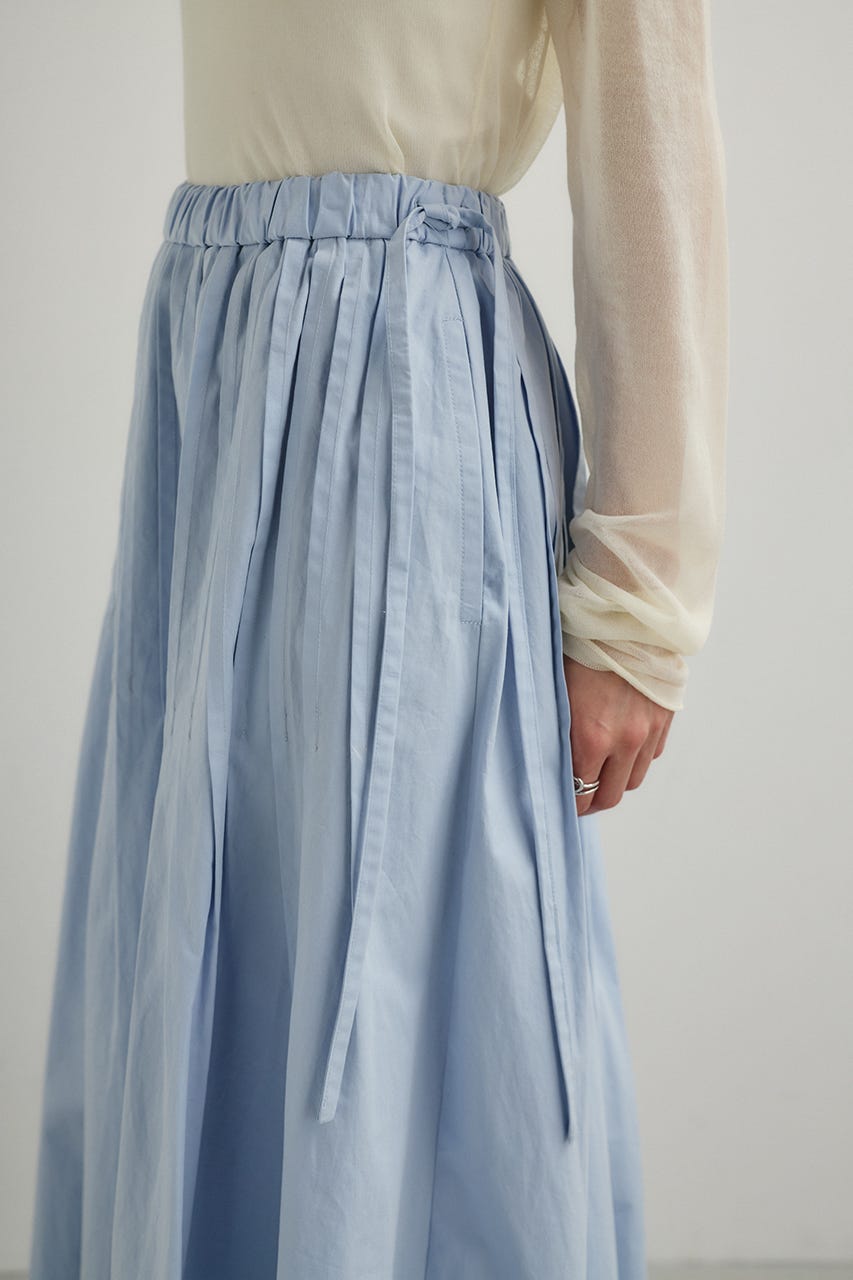 タックプリーツフレアスカート SAX S