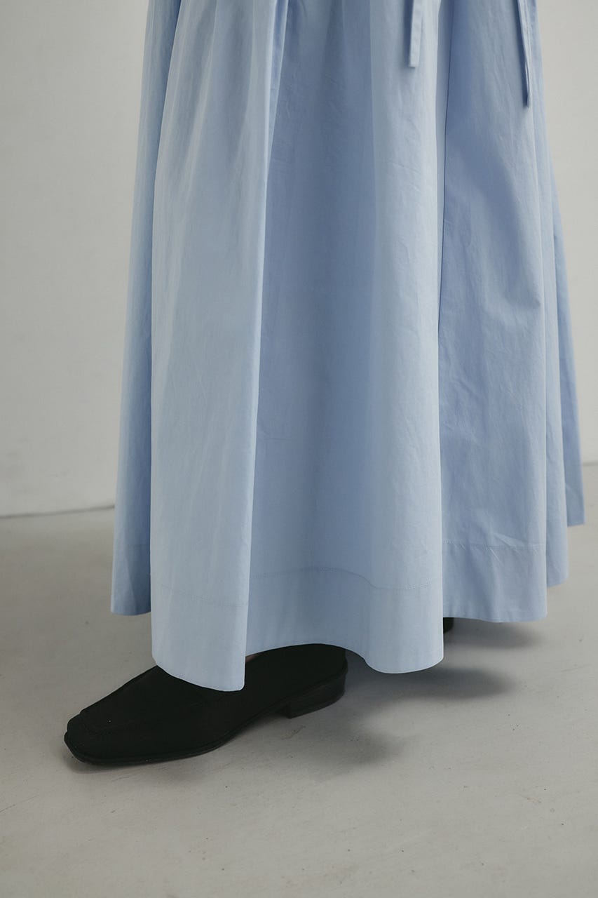 タックプリーツフレアスカート SAX S