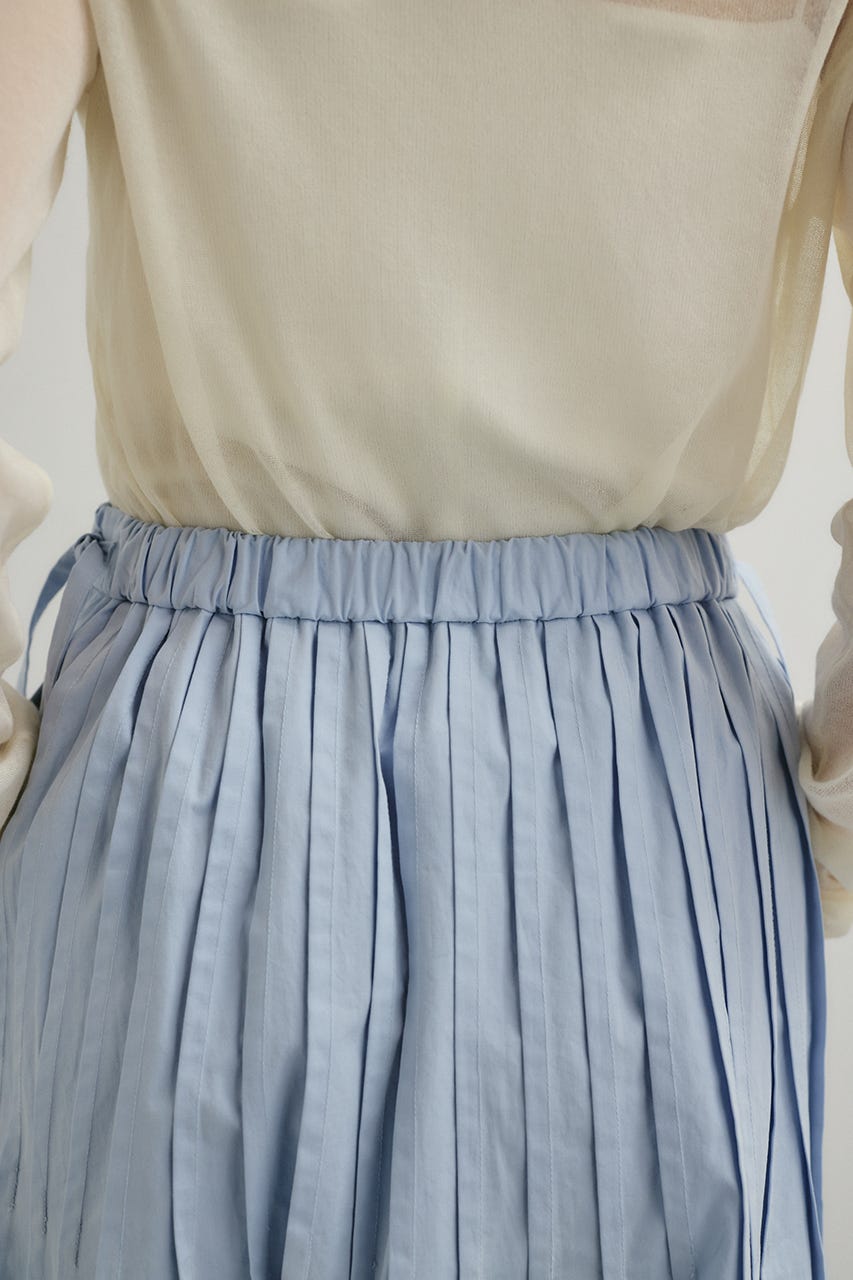 タックプリーツフレアスカート SAX S