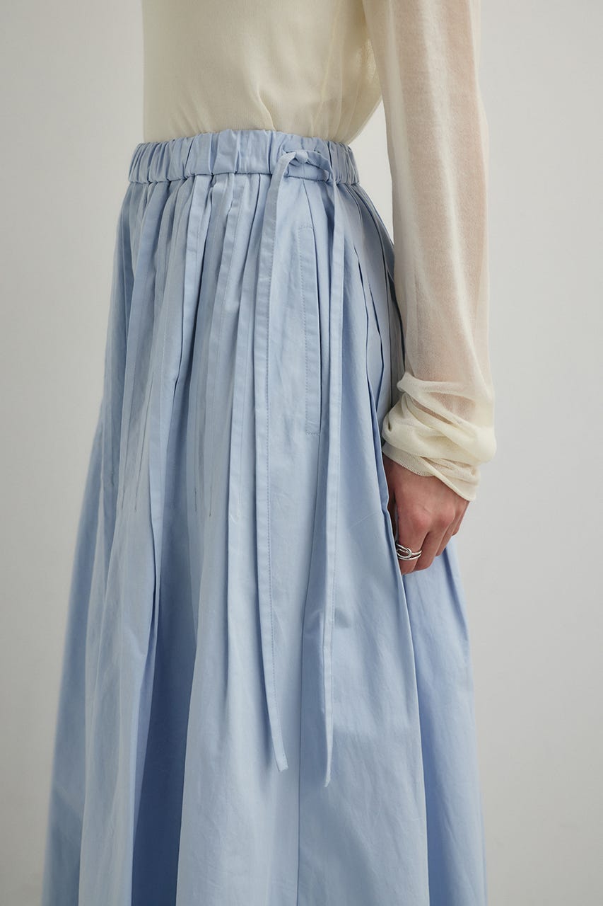 タックプリーツフレアスカート SAX S