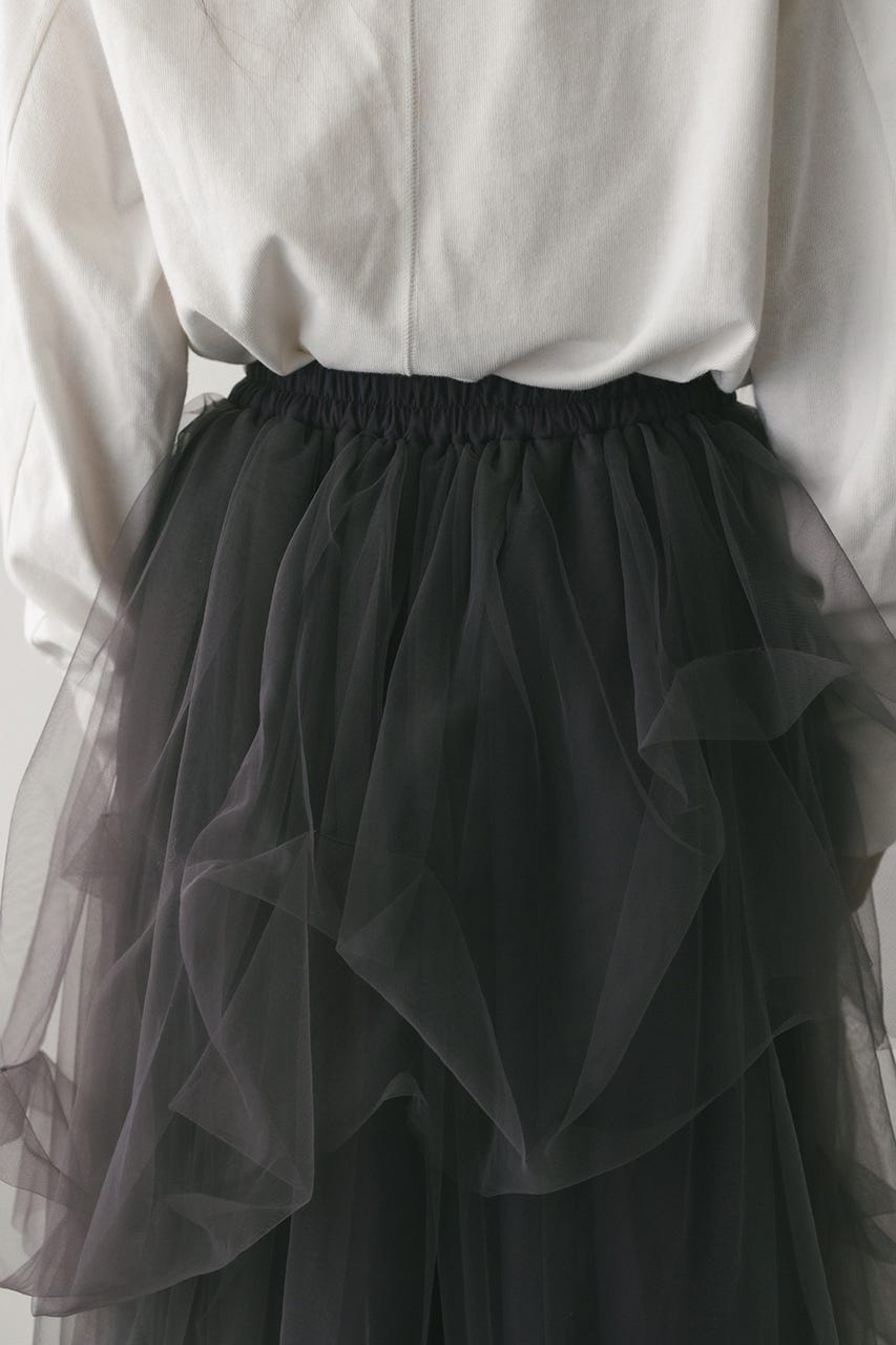 ランダムティアードチュールスカート PUR S