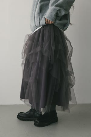 ランダムティアードチュールスカート