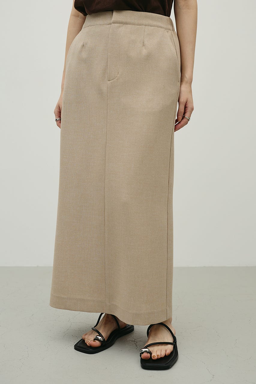 リネンライクストレートスカート BEG M