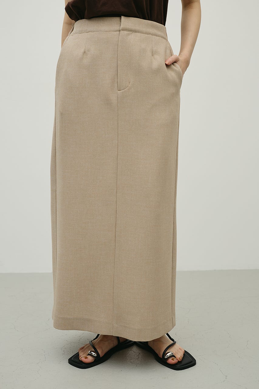 リネンライクストレートスカート BEG M