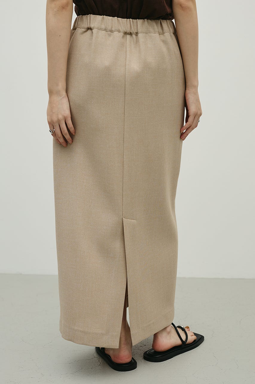 リネンライクストレートスカート BEG M