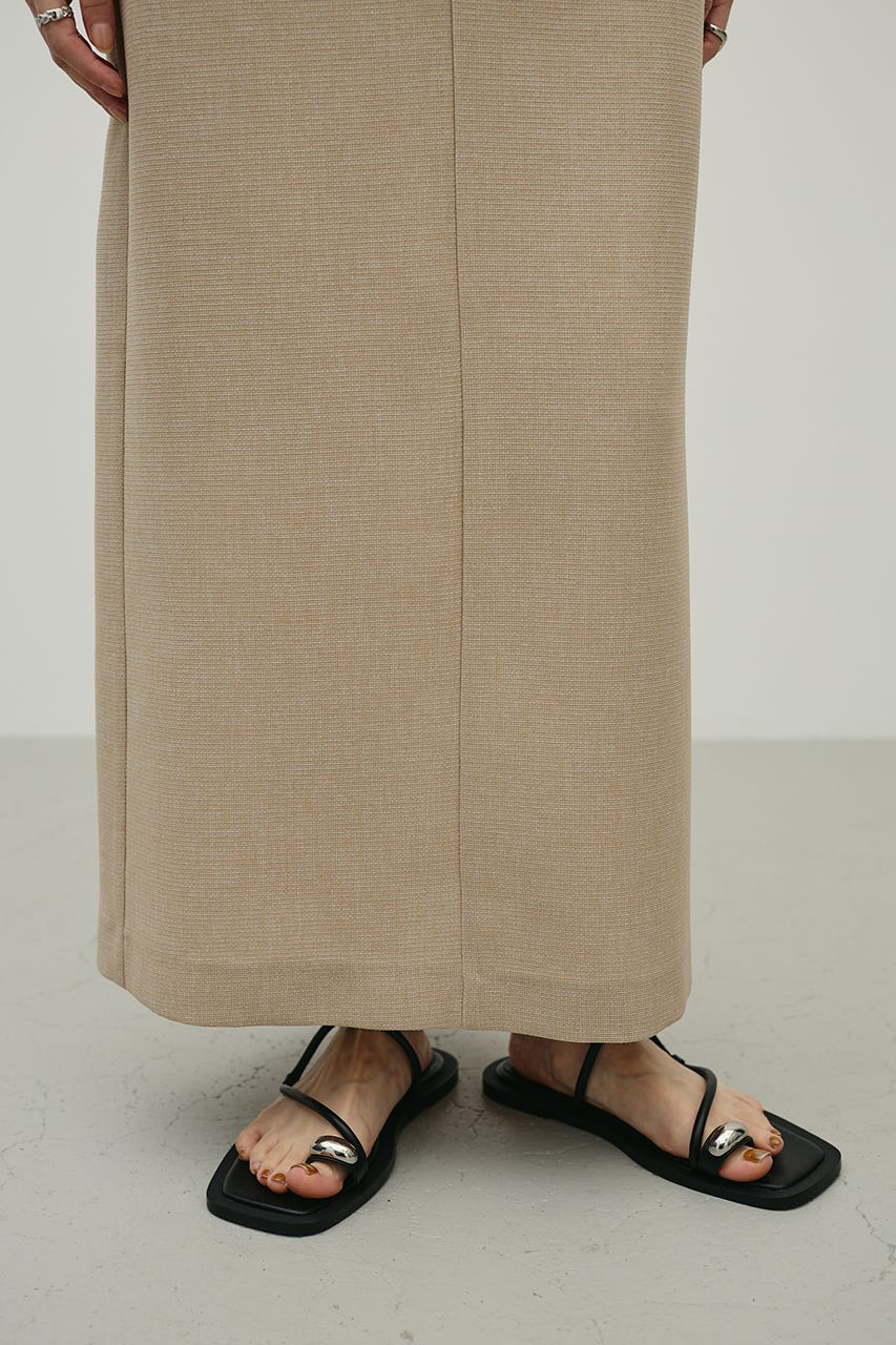 リネンライクストレートスカート BEG M