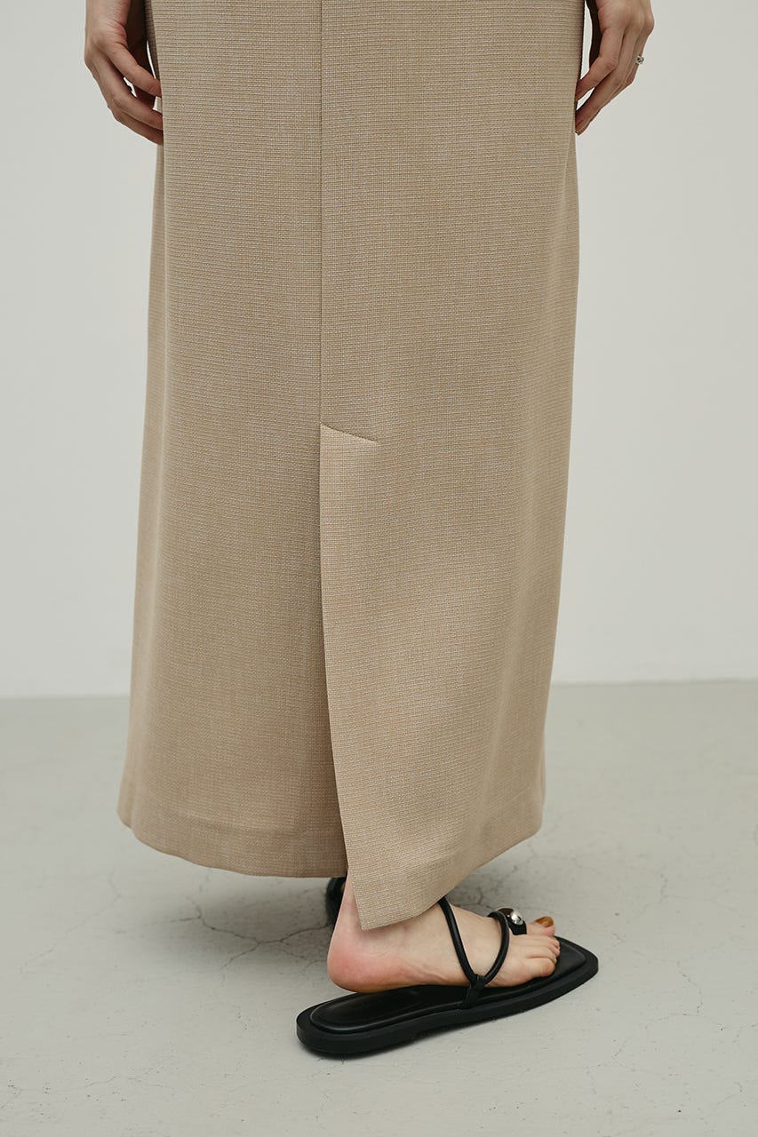 リネンライクストレートスカート BEG M