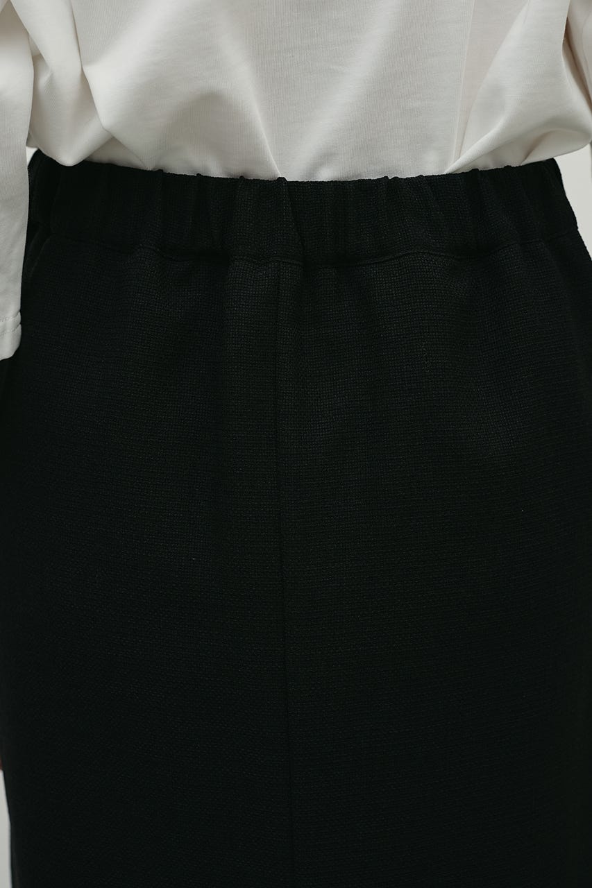 リネンライクストレートスカート BLK M