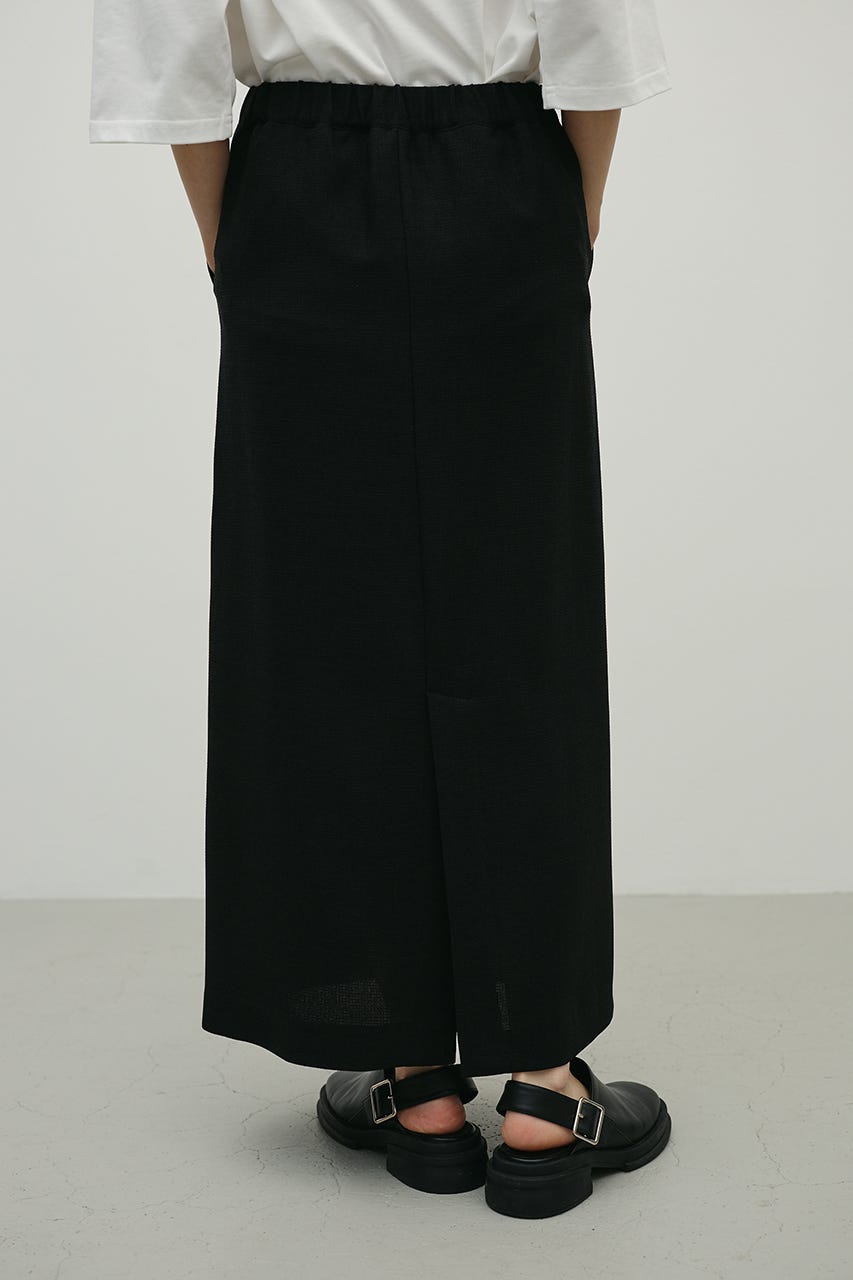 リネンライクストレートスカート BLK M