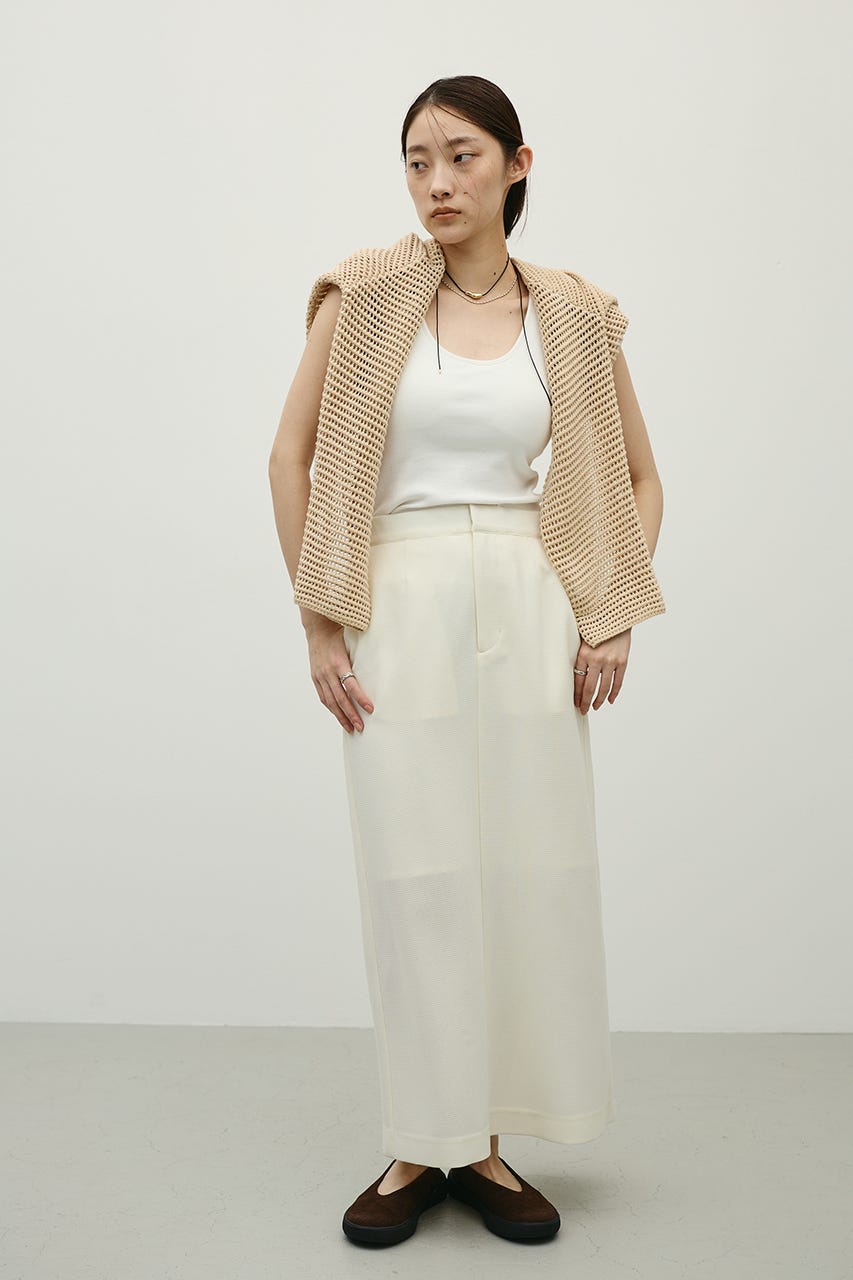 リネンライクストレートスカート IVOY M