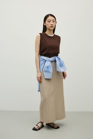リネンライクストレートスカート