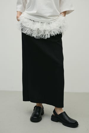 リネンライクストレートスカート