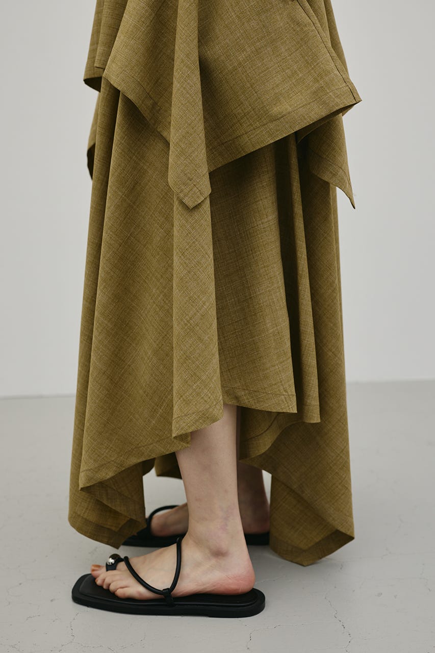 レイヤードフレアスカート BEG M