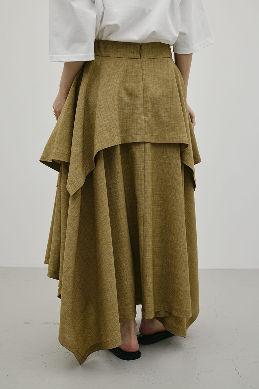 レイヤードフレアスカート BEG M