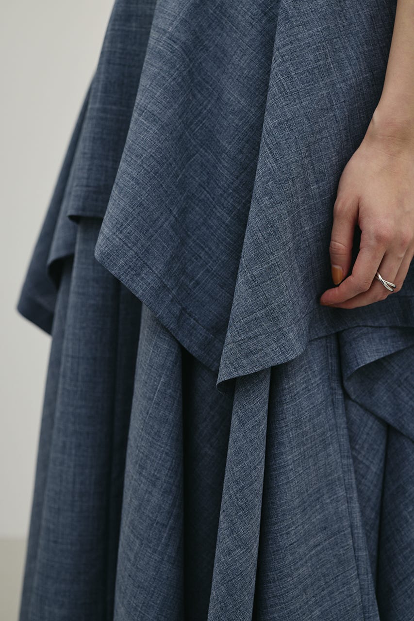レイヤードフレアスカート GRY M