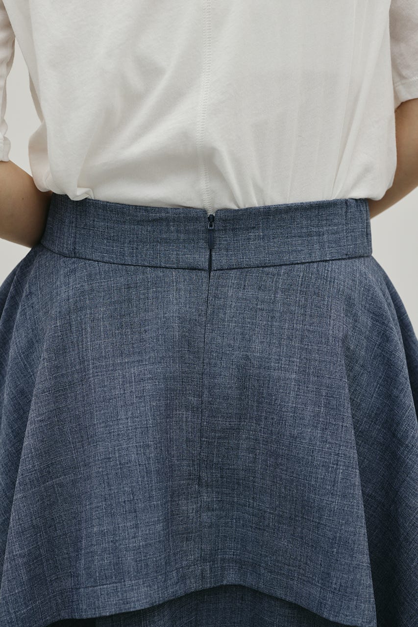 レイヤードフレアスカート GRY M