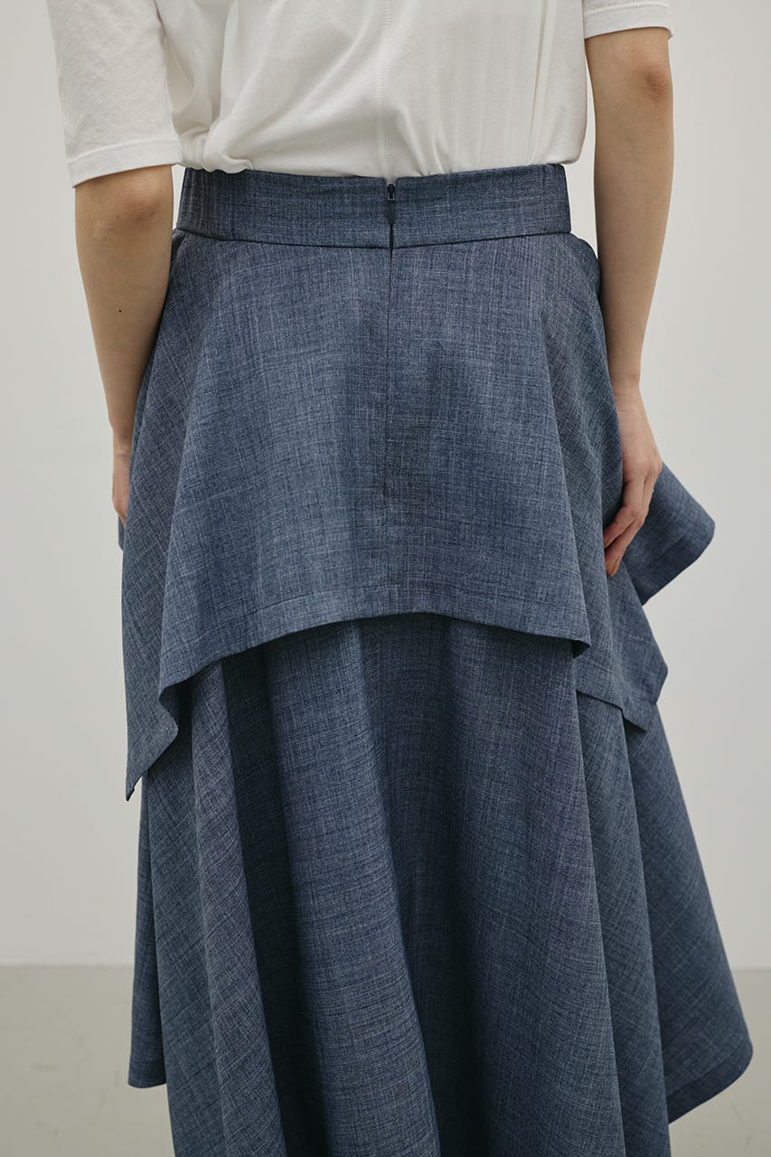 レイヤードフレアスカート GRY M