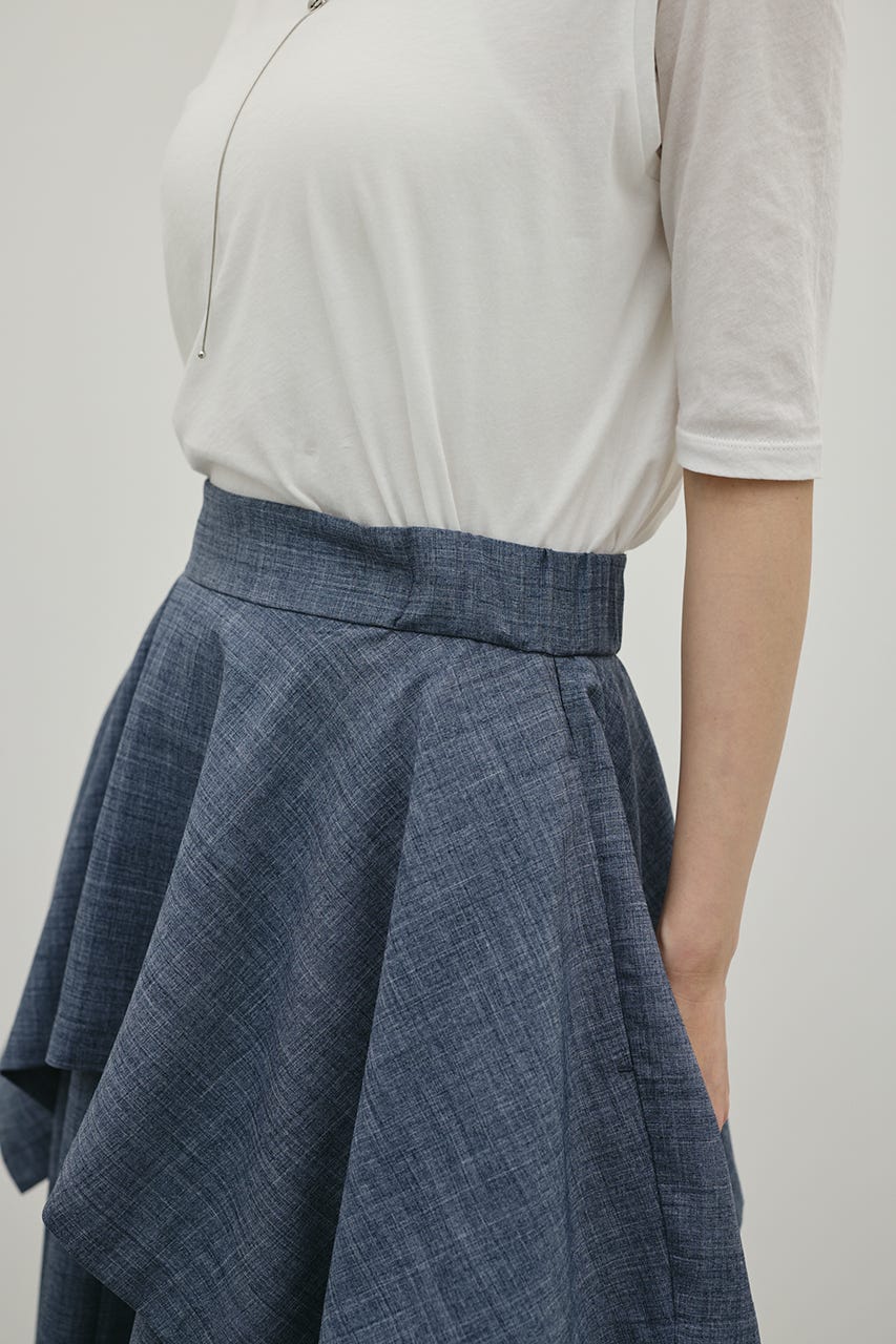 レイヤードフレアスカート GRY M