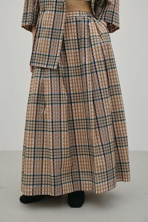 シアーチェックスカート
