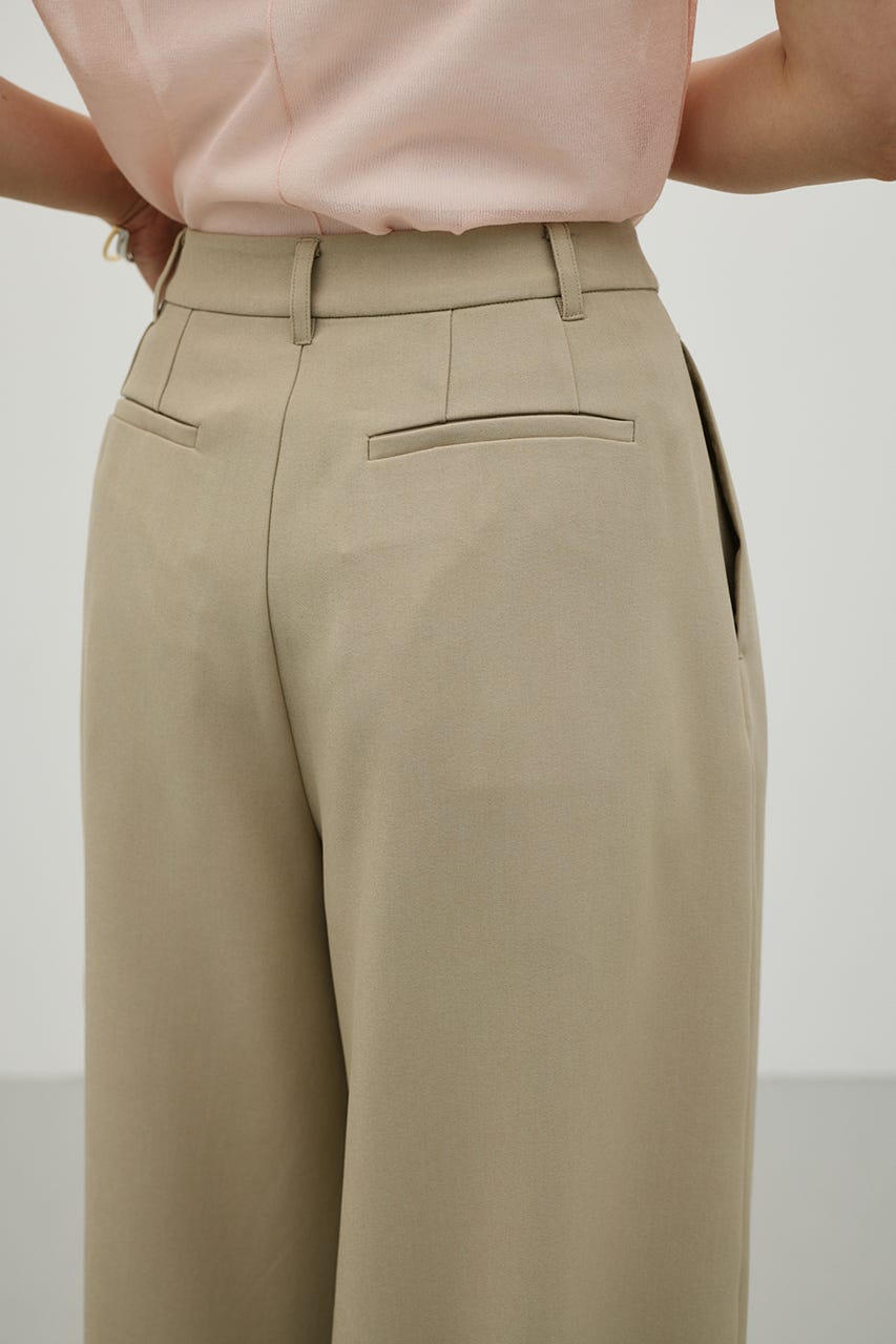 ローウエストタックワイドパンツ BEG S