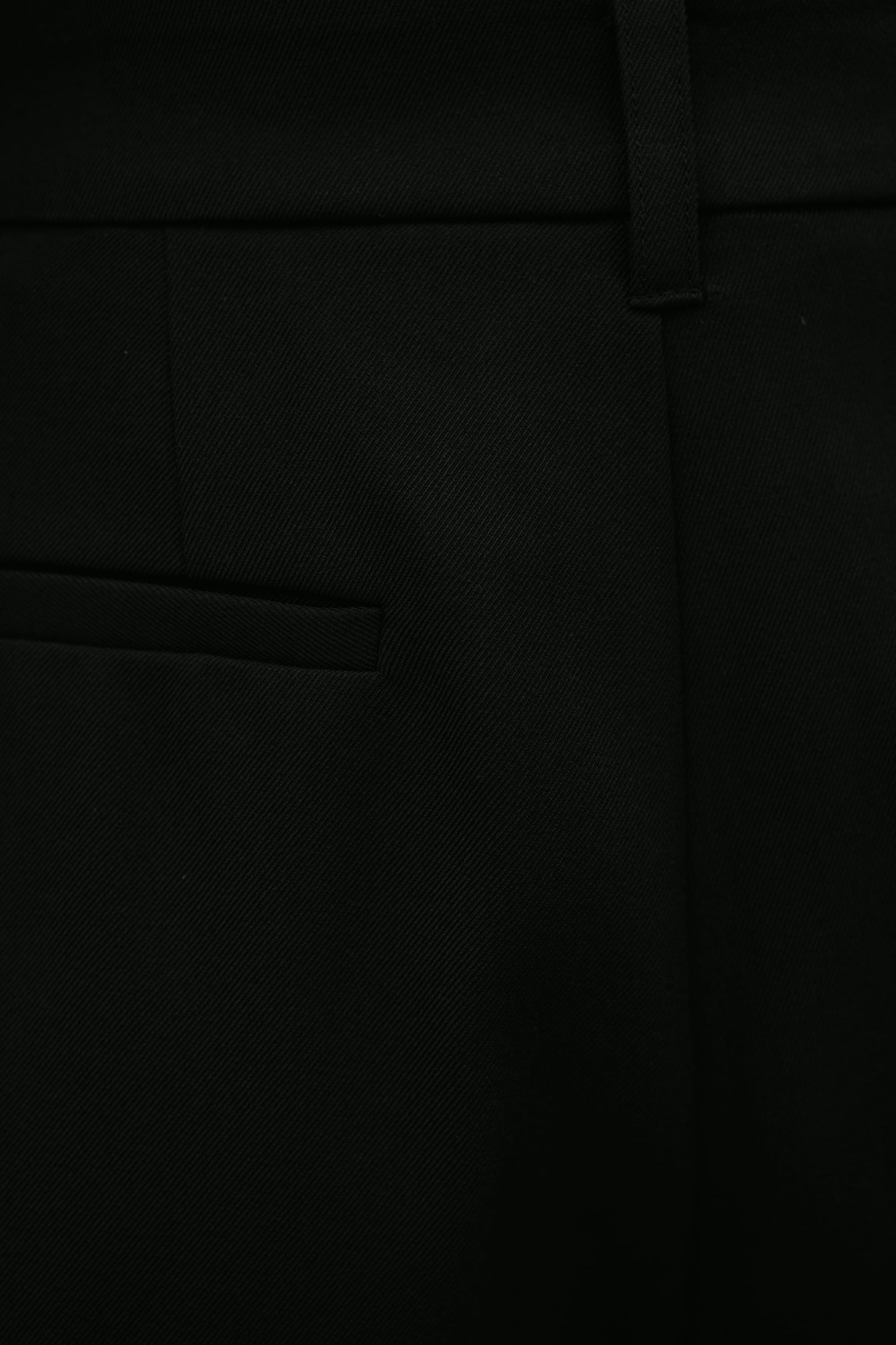 ローウエストタックワイドパンツ BLK S