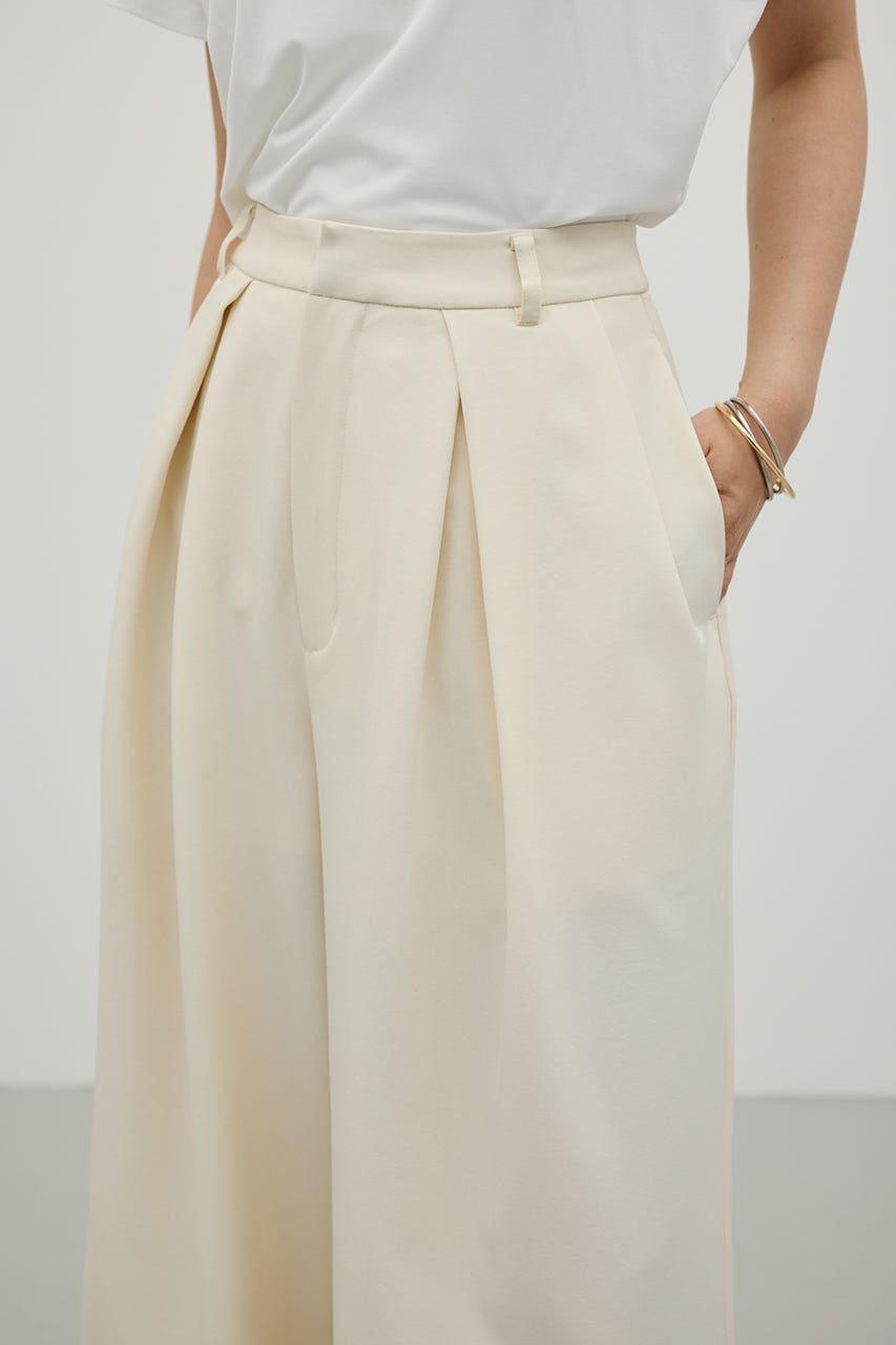 ローウエストタックワイドパンツ IVOY M