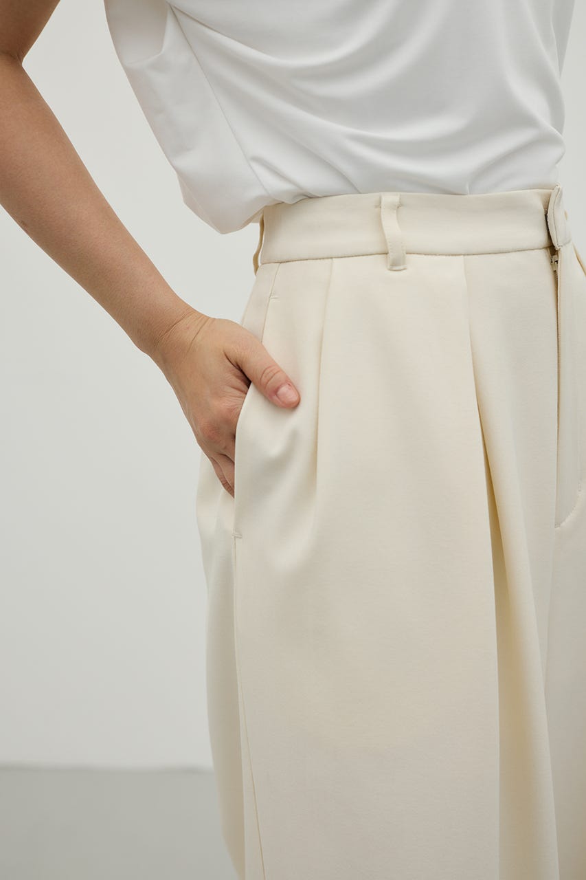 ローウエストタックワイドパンツ IVOY M