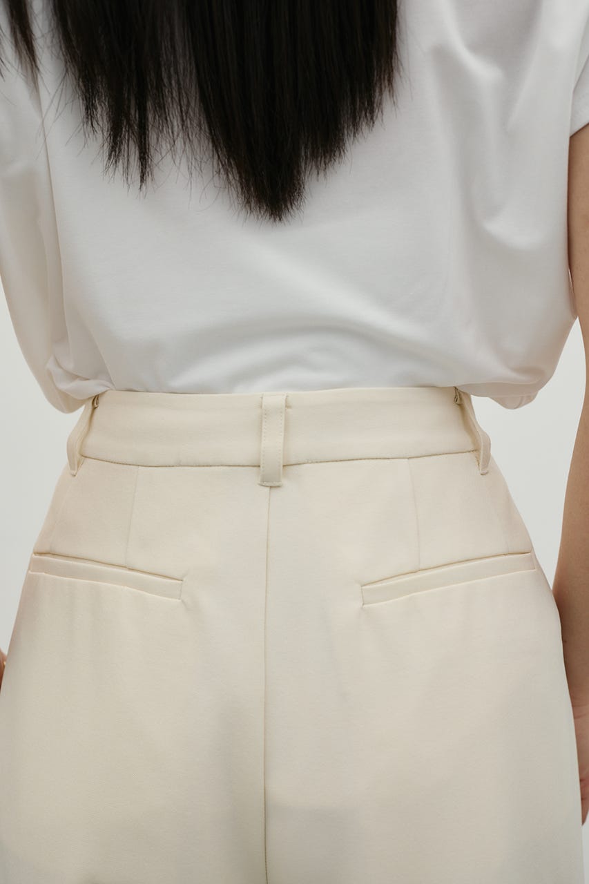 ローウエストタックワイドパンツ IVOY M