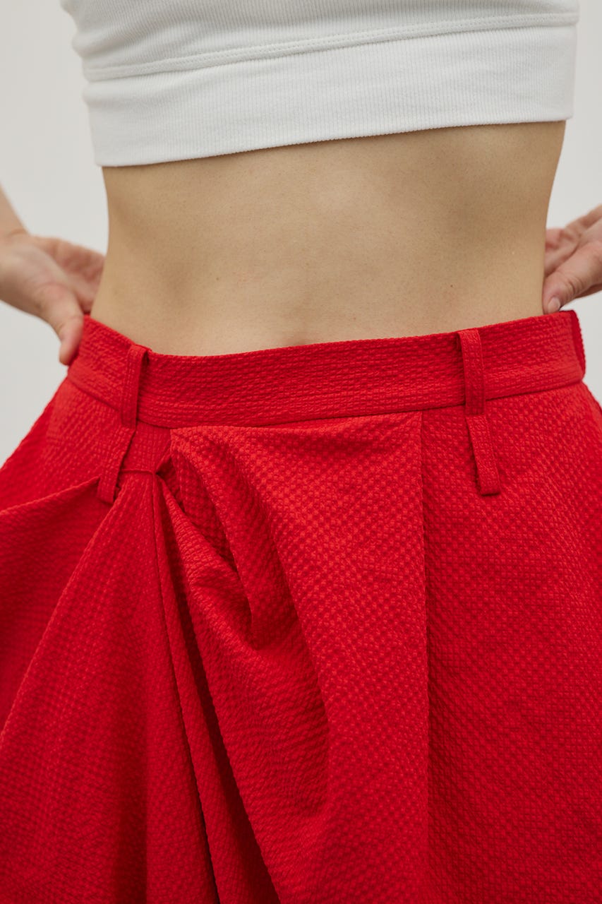 ランダムタックサッカースカート RED M