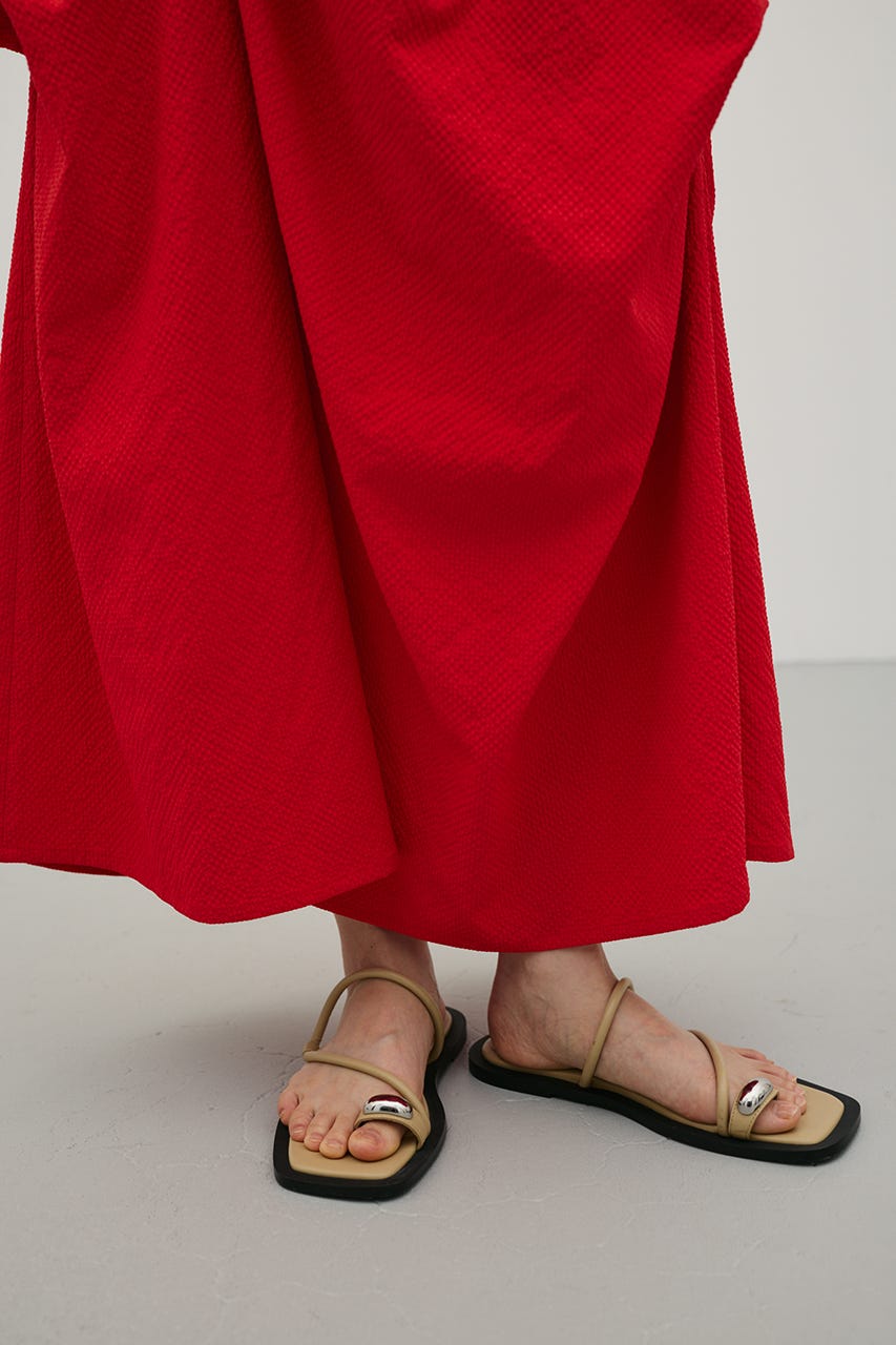 ランダムタックサッカースカート RED M